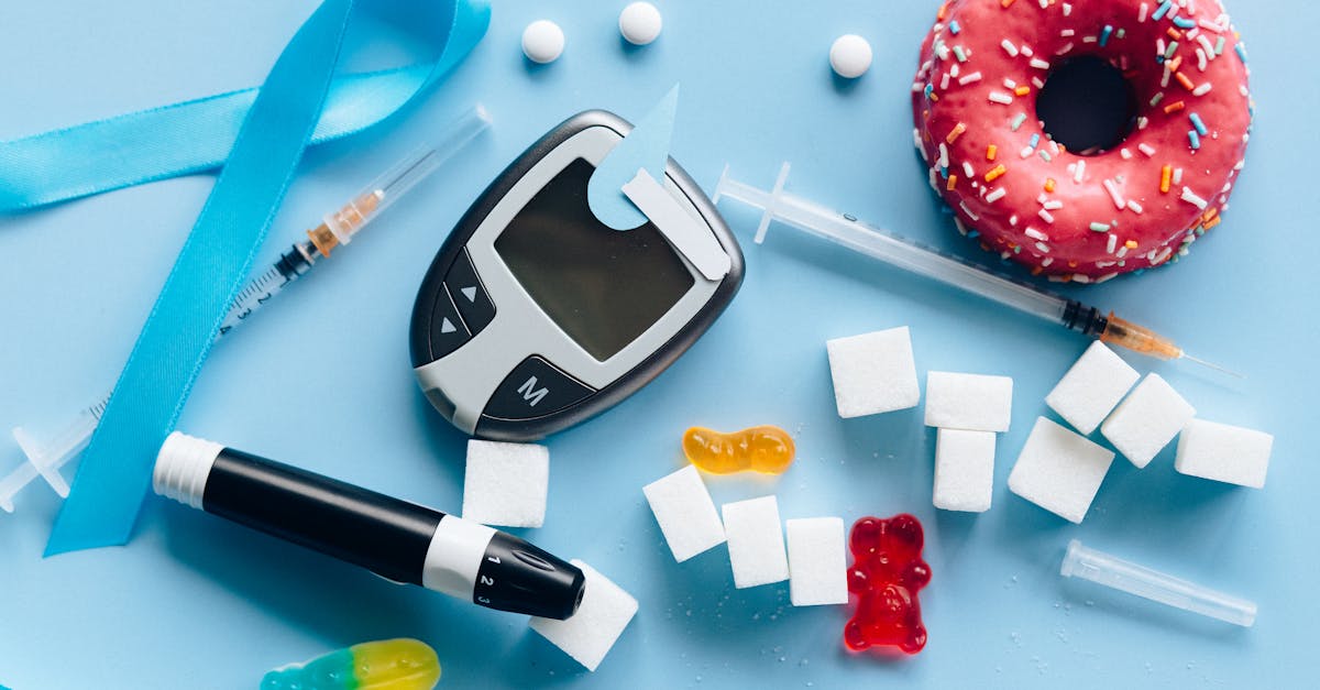 Iftar table with dates, water, and a range of foods alongside a glucose meter for Ramadan diabetes management
